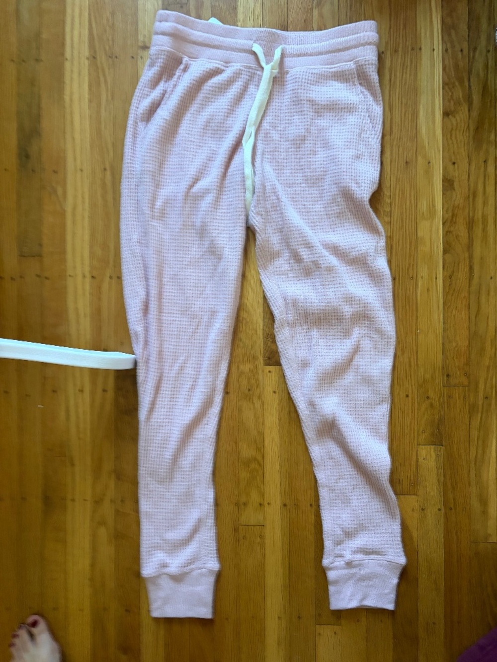 Papinelle Soft Pink Waffle Knit Sleep Jogger Lounge Pants - Size XS